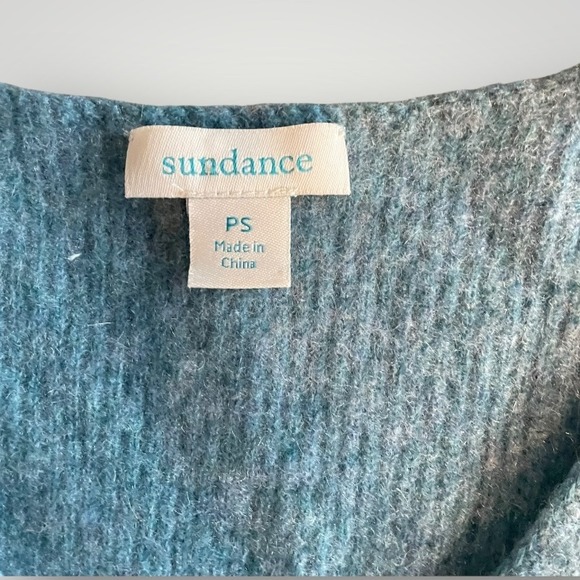 Sundance Womens Sweater Small Blue 100% Cashmere V Neck Long Sleeve Knit - Picture 4 of 5